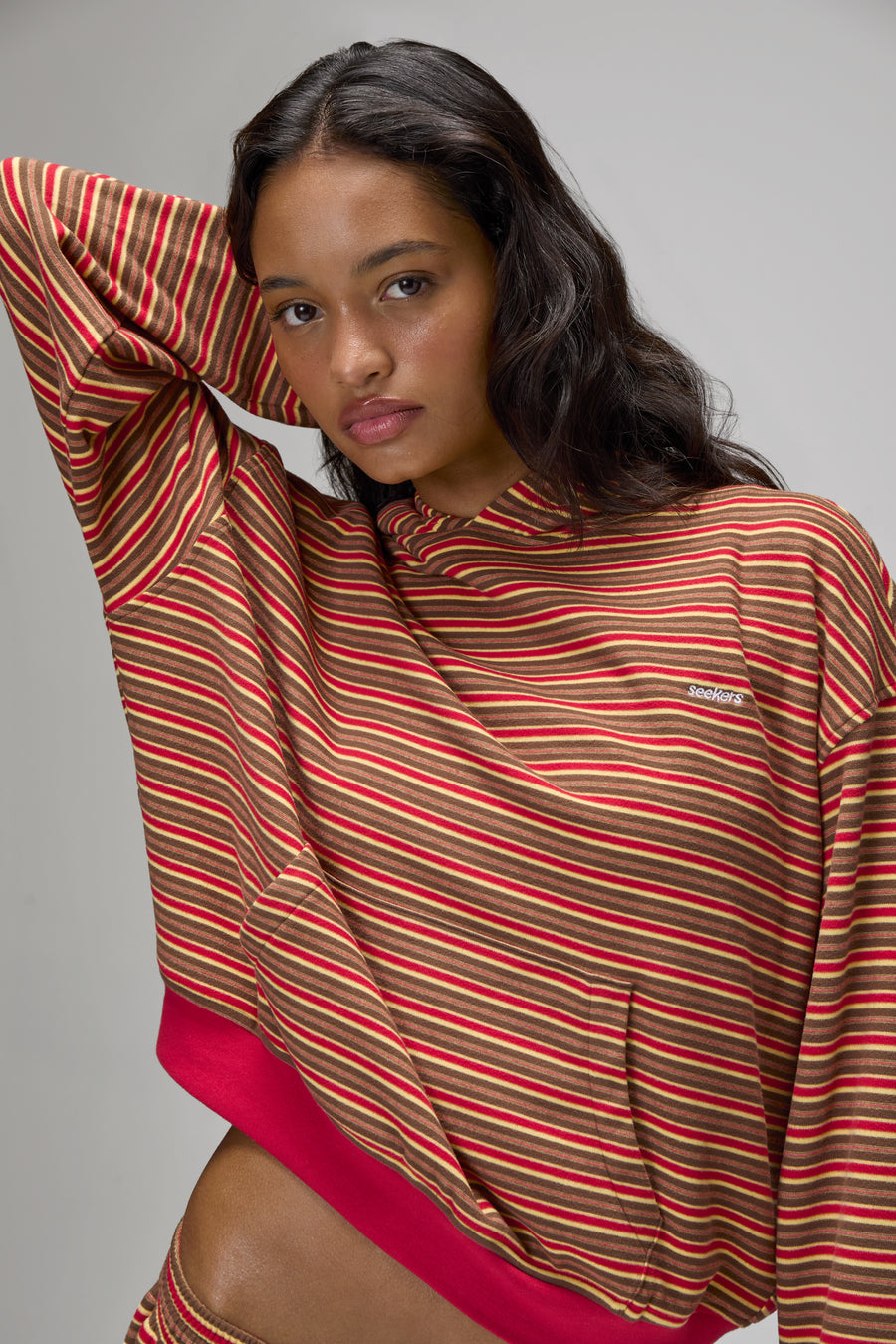 Walker Soft Shrunken Hoodie in Red