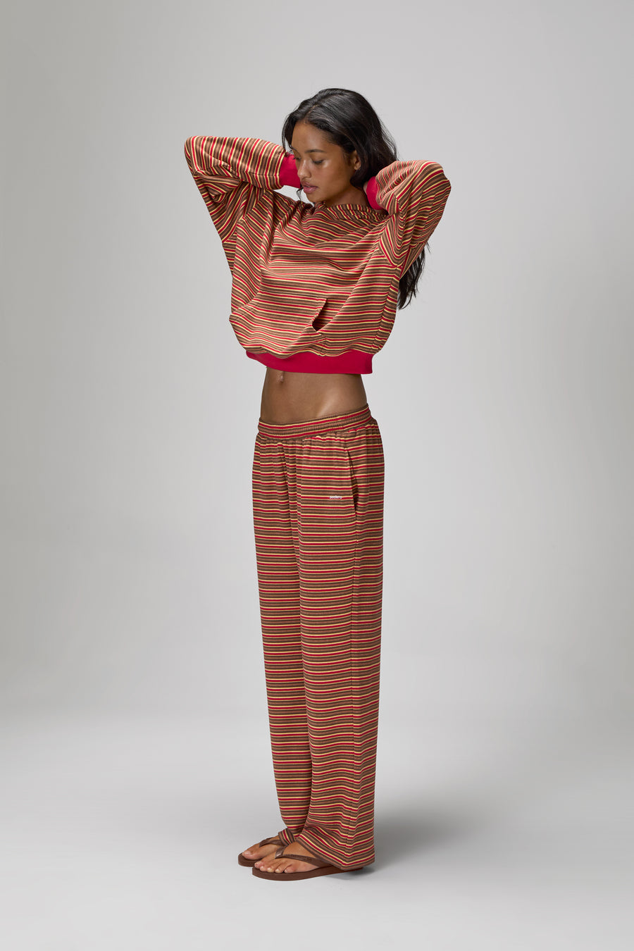 Walker Soft Wide Leg Pants in Red