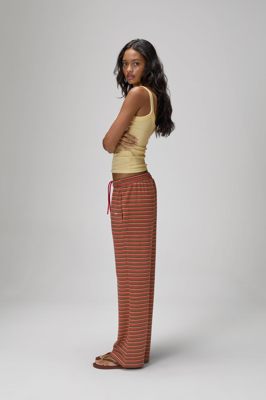 Walker Soft Wide Leg Pants in Red