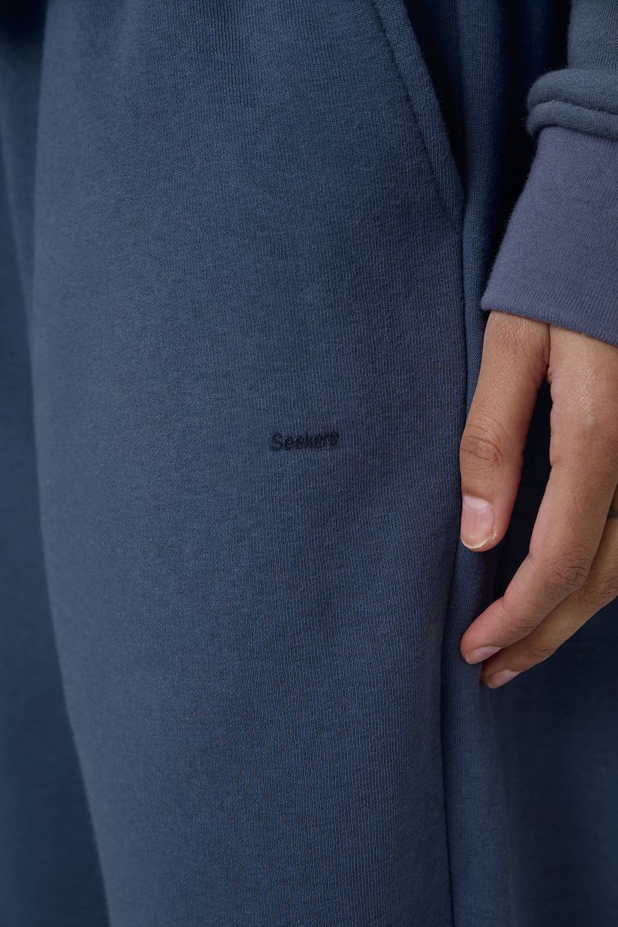 Seekers Classic Wide Leg Sweatpants in Vintage Blue