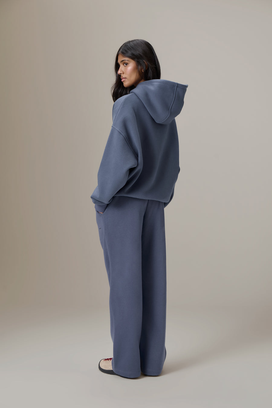 Seekers Classic Wide Leg Sweatpants in Vintage Blue