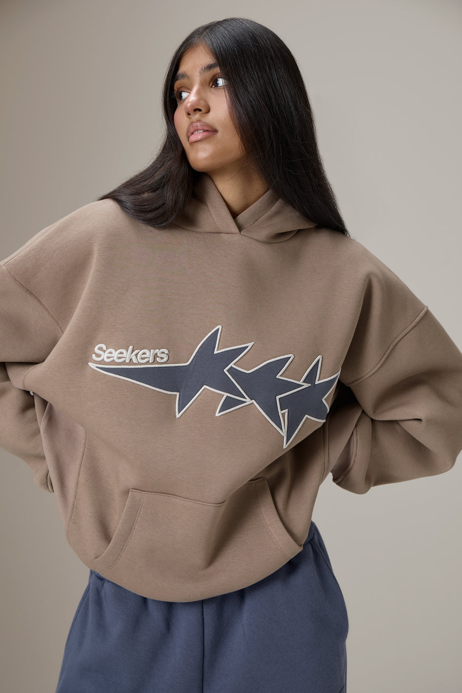 Seekers Stargirl Hoodie in Mid Brown