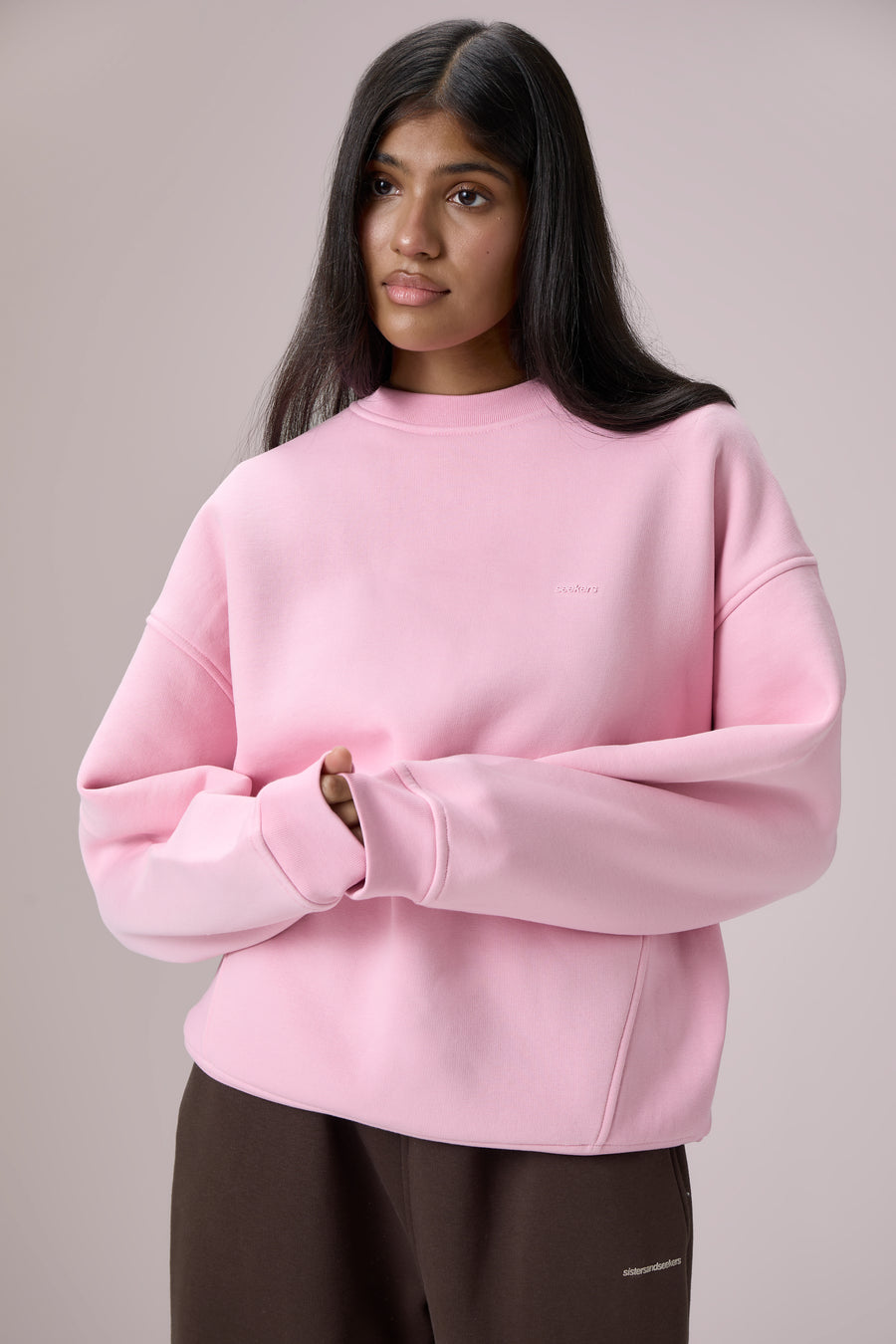 Seekers Classic Sweatshirt in Pink Wafer
