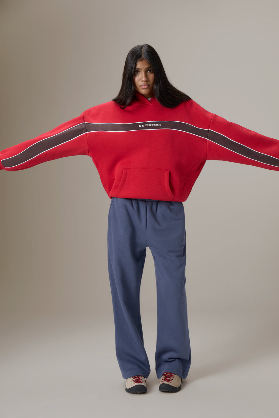 Seekers Speedway Hoodie in Red