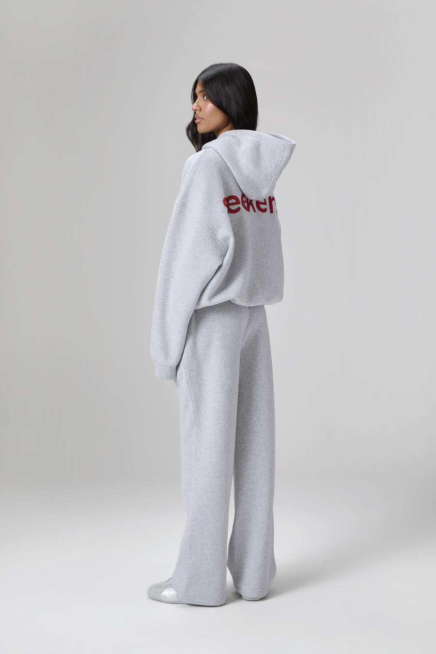 Seekers Classic Wide Leg Sweatpants in Grey Melange