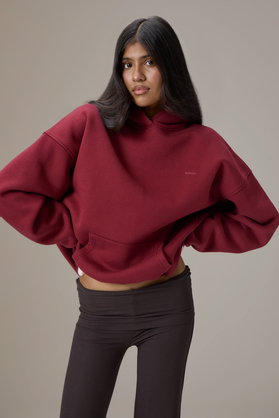 Seekers Classic Hoodie in Burgundy