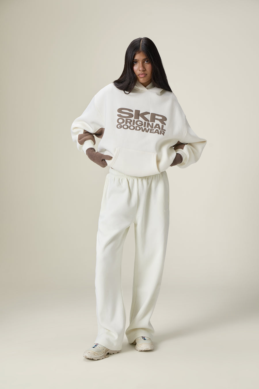 Seekers Originals Panel Hoodie in Cream Balm