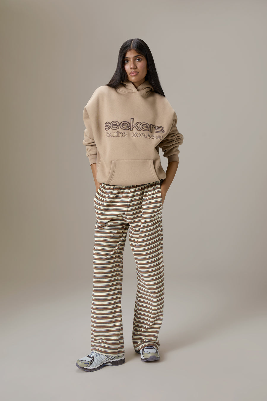 Seekers Goodwear Hoodie in Teddy Beige