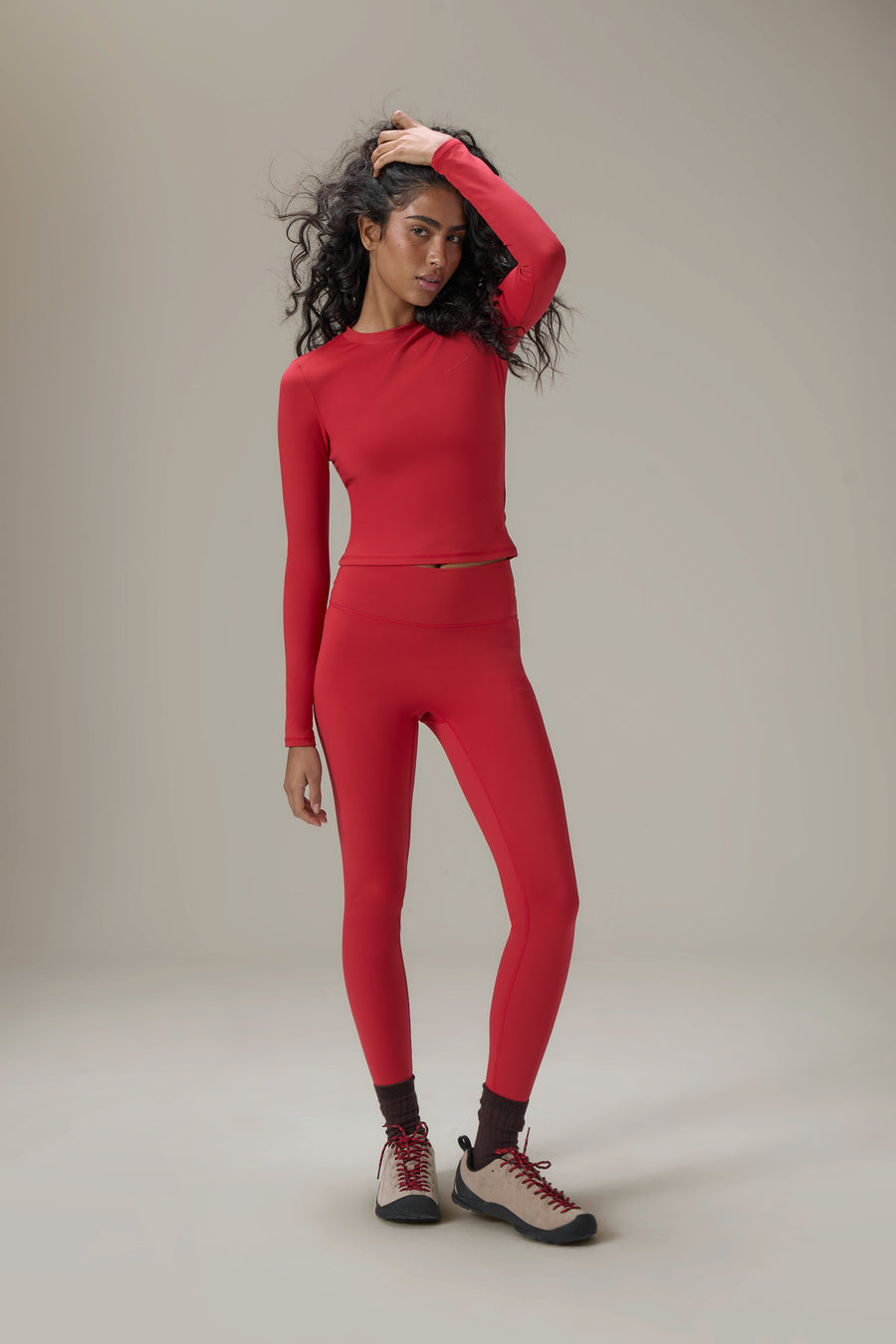 Soft Active Leggings in Red