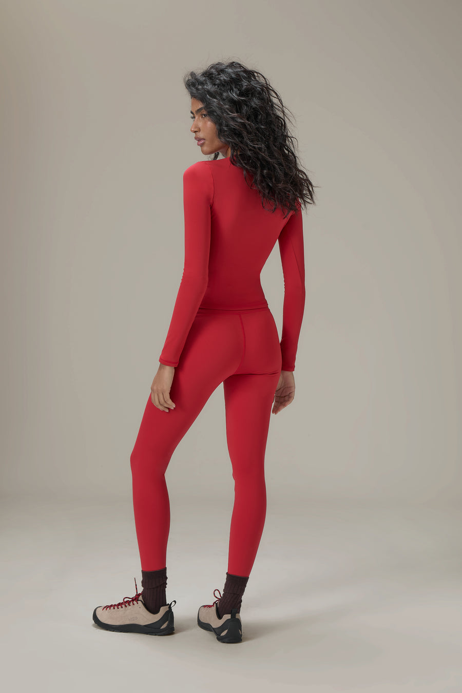 Soft Active Leggings in Red