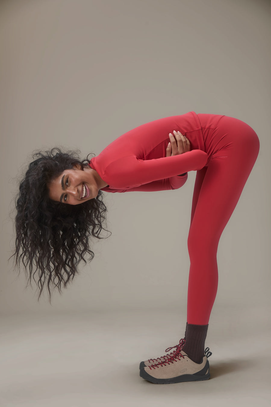 Soft Active Leggings in Red
