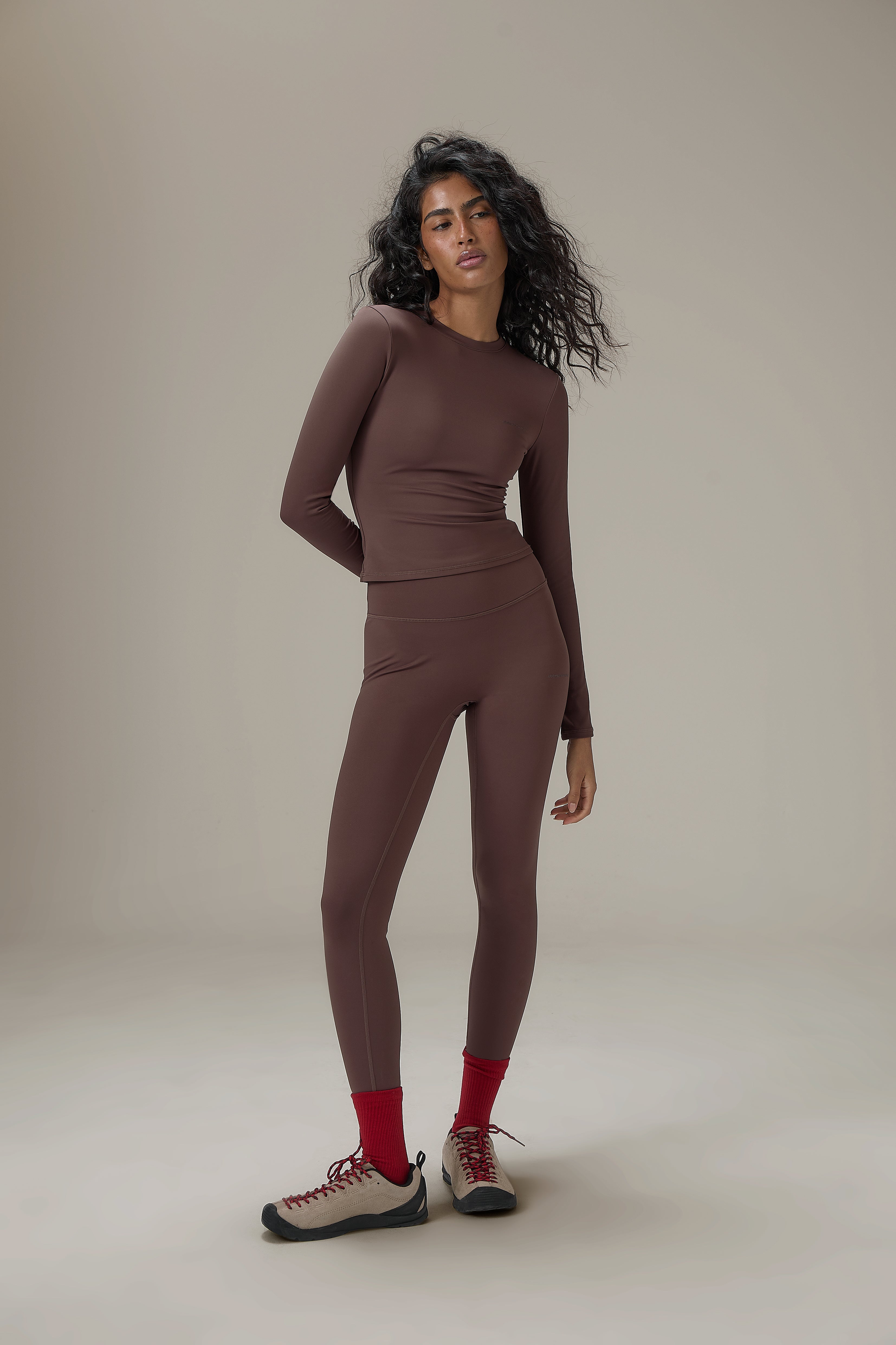 Soft Active Long Sleeve in Brown