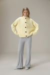 Eccles Button Cardigan in Butter Yellow