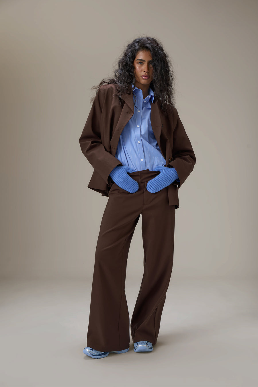 Fargo Straight Leg Trousers in Brown
