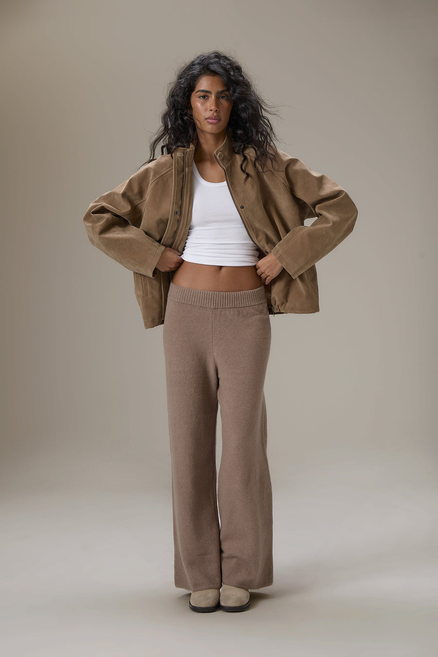 Lady Faux Suede Jacket