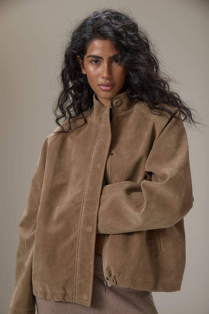 Lady Faux Suede Jacket