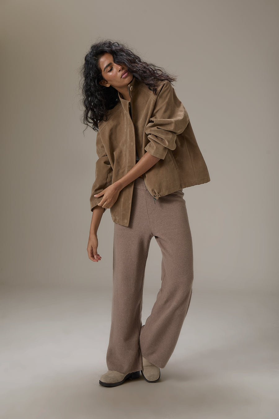 Lady Faux Suede Jacket