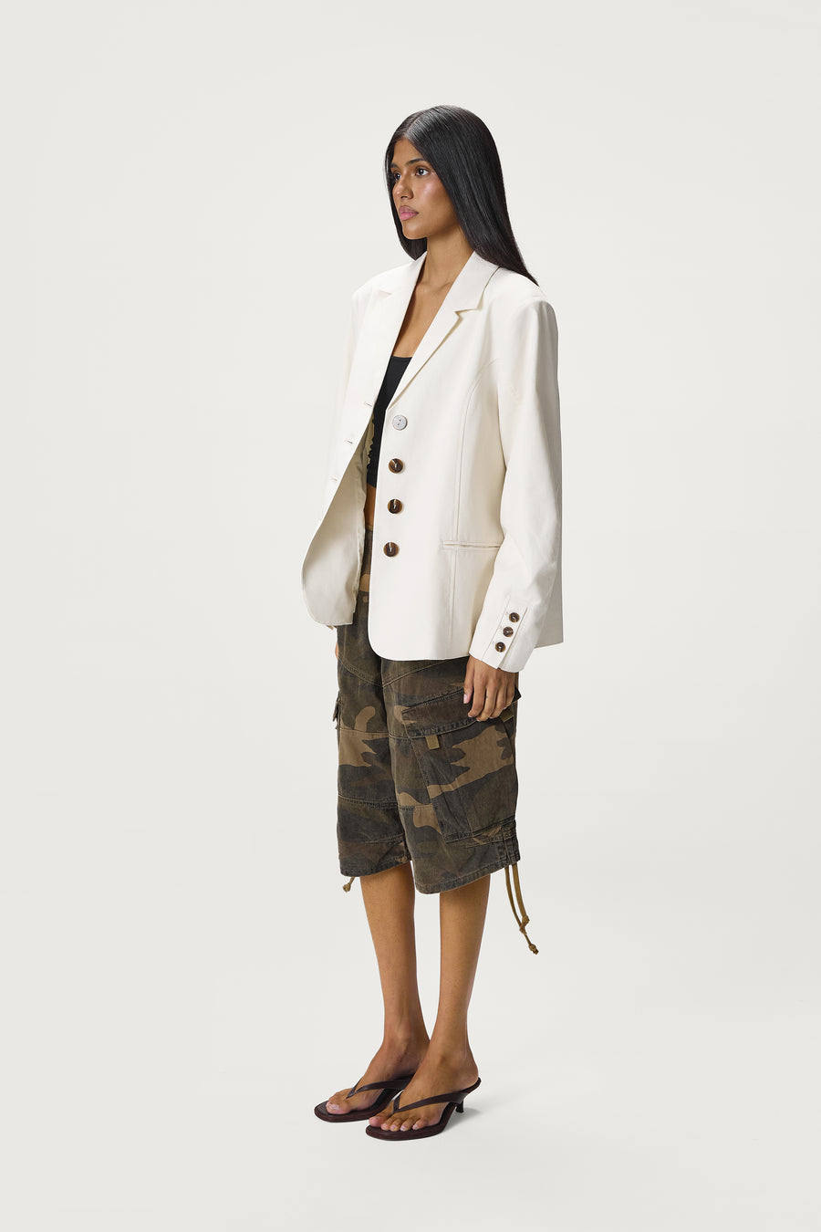 Frankie Linen Blazer in Natural