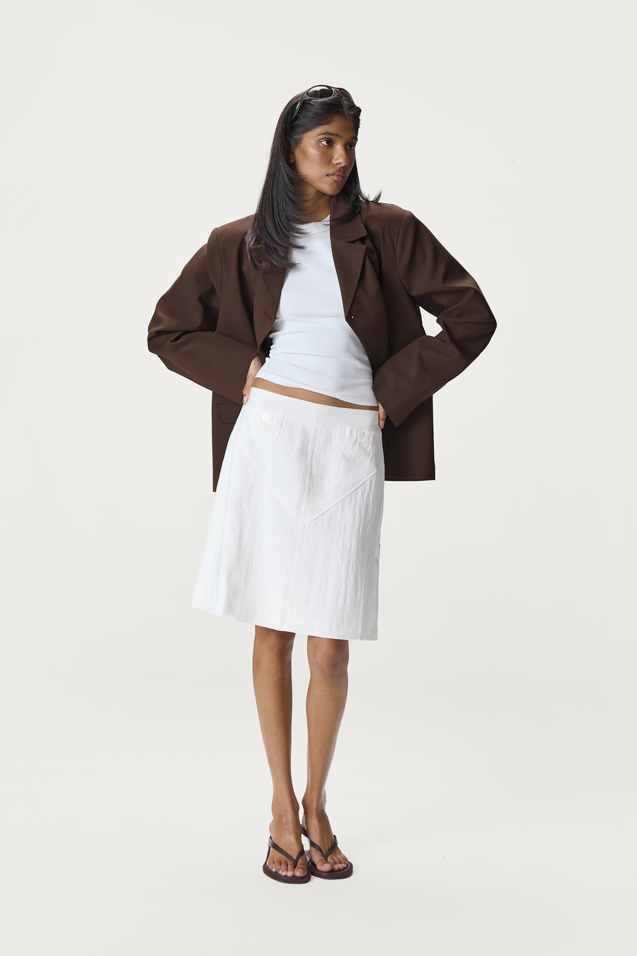 Fargo Boxy Blazer in Brown