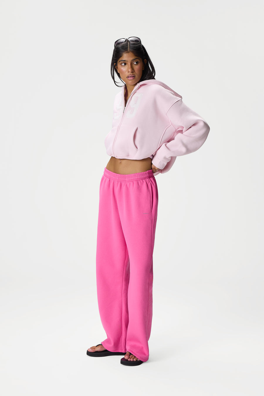 99 Shrunken Zip Hoodie in Bunny