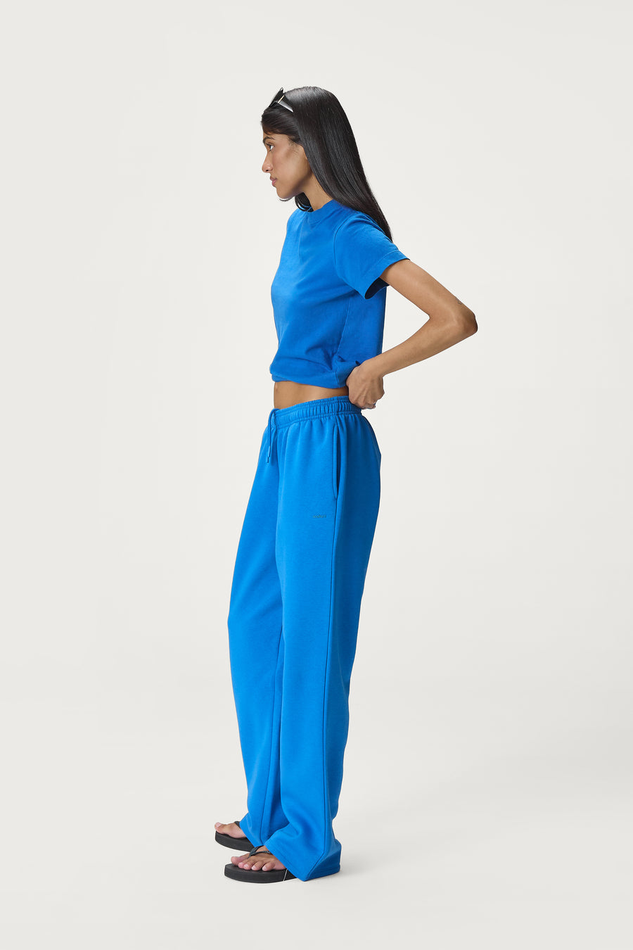 Seekers Classic Wide Leg Sweatpants in Bluebird