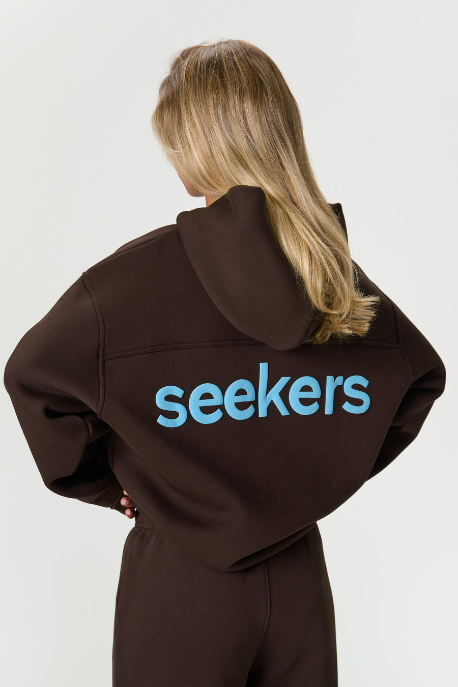 Seekers Brand Hoodie in Dark Brown