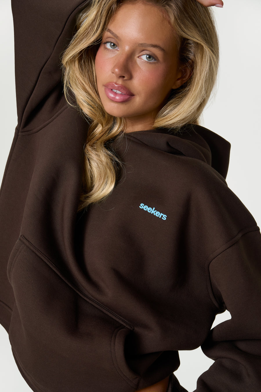 Seekers Brand Hoodie in Dark Brown