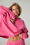 Seekie Brushed Sweatshirt in Hot Pink