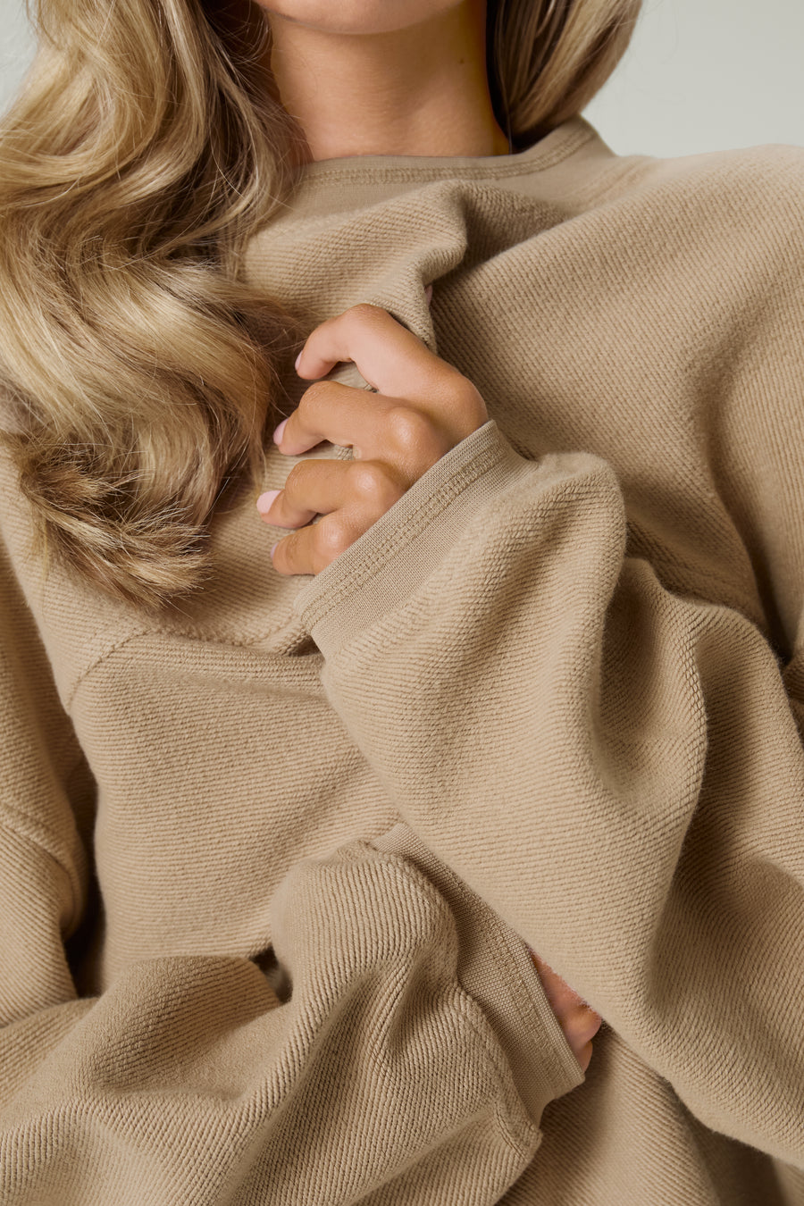 Seekie Brushed Sweatshirt in Beige