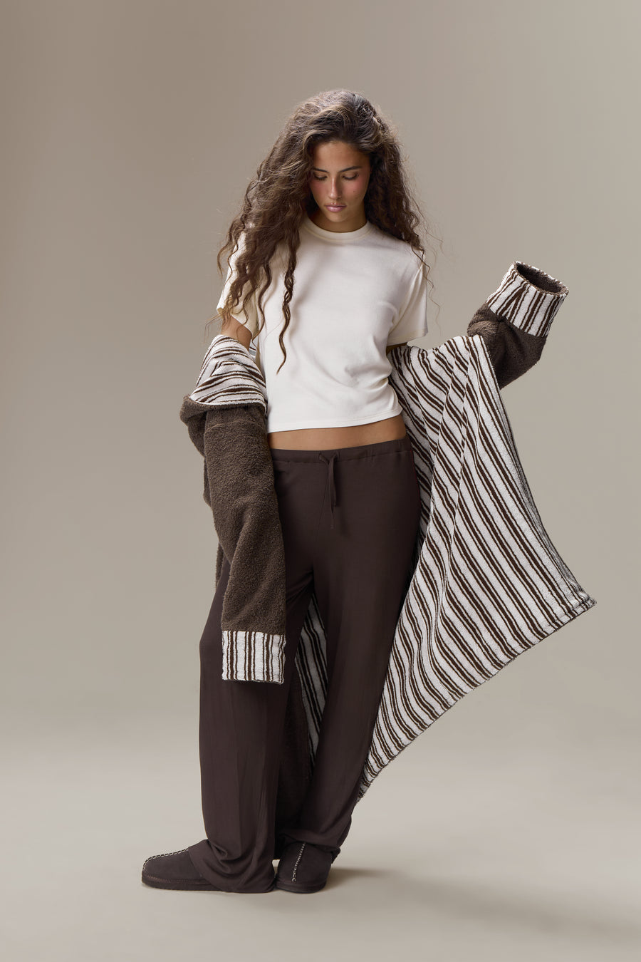 Seekers Sleepwear Modal Jersey Tee in Cream