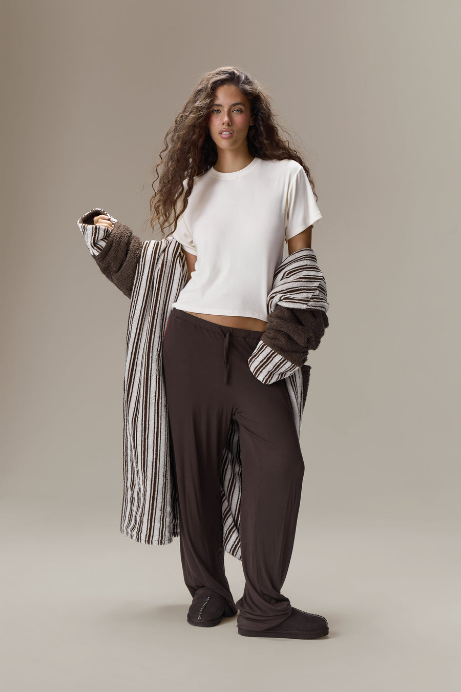 Seekers Sleepwear Modal Jersey Tee in Cream