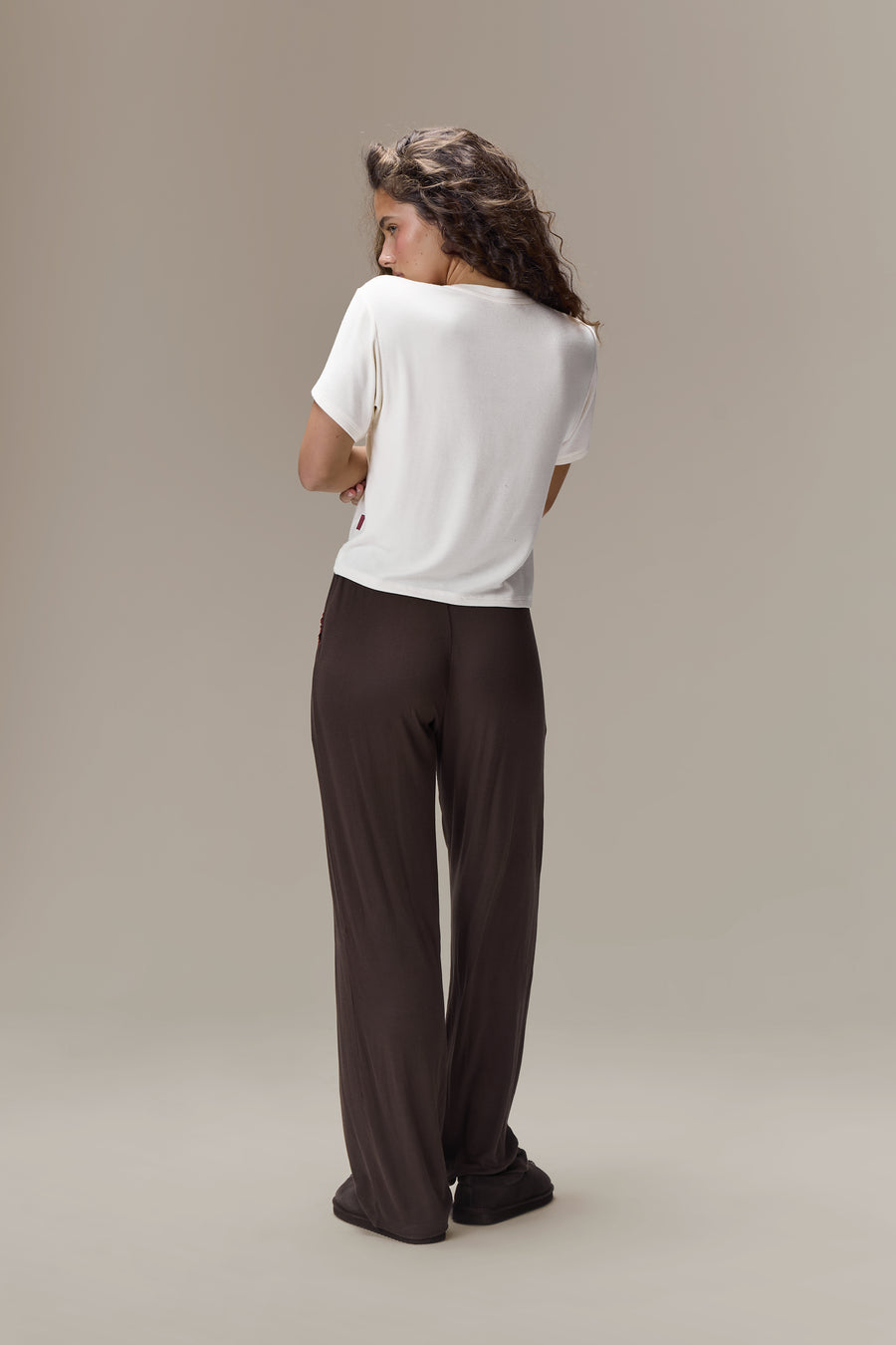 Seekers Sleepwear Modal Jersey Tee in Cream