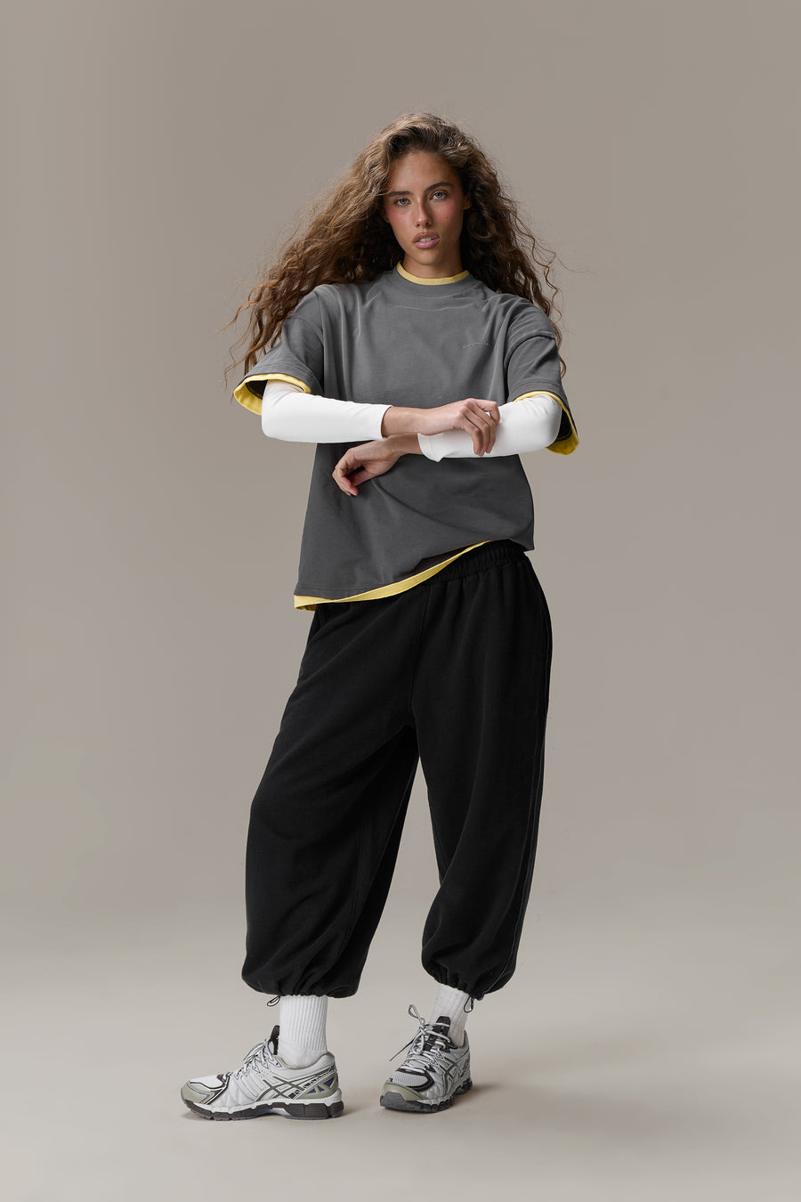 Alban Oversized Tee in Washed Charcoal