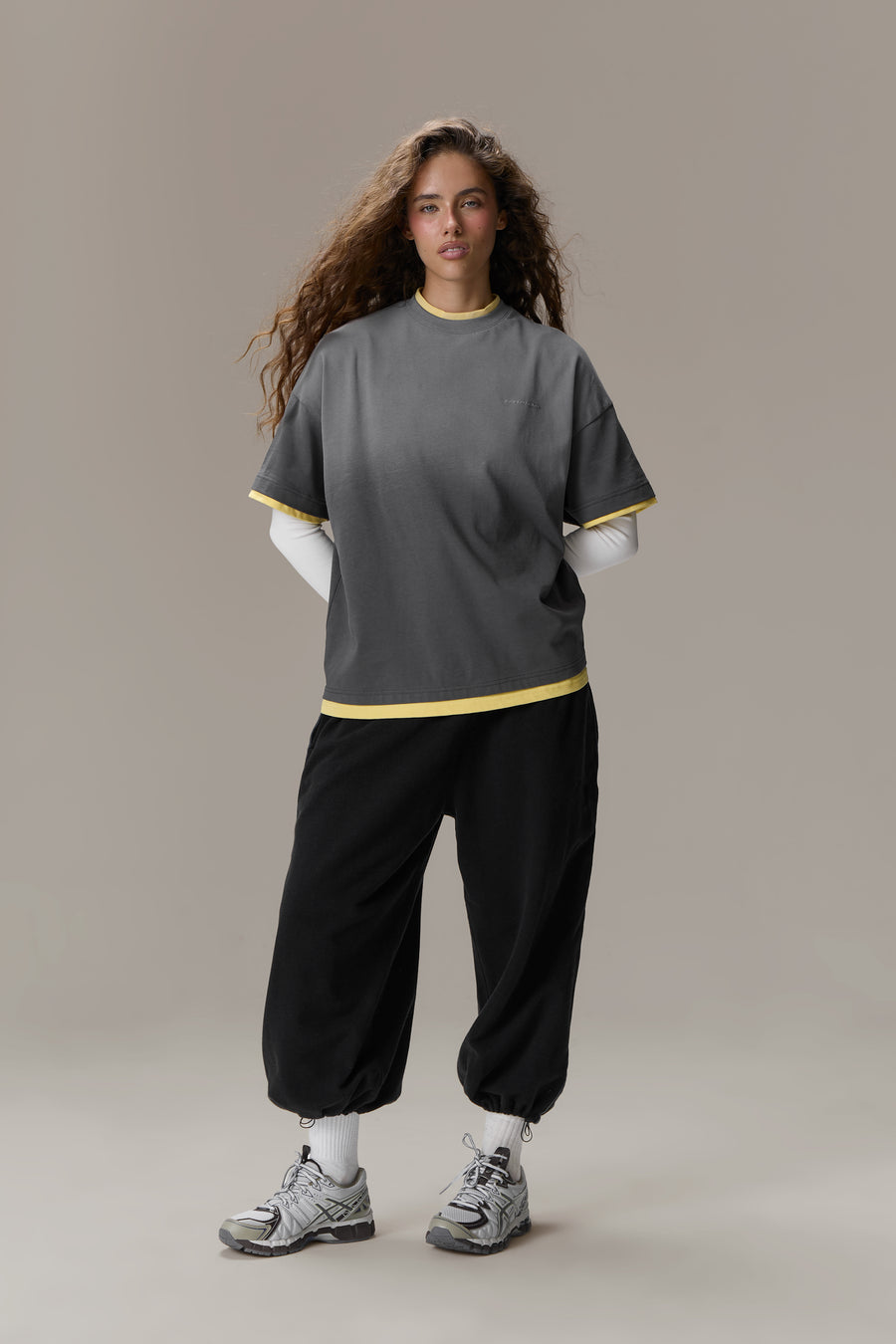 Alban Oversized Tee in Washed Charcoal