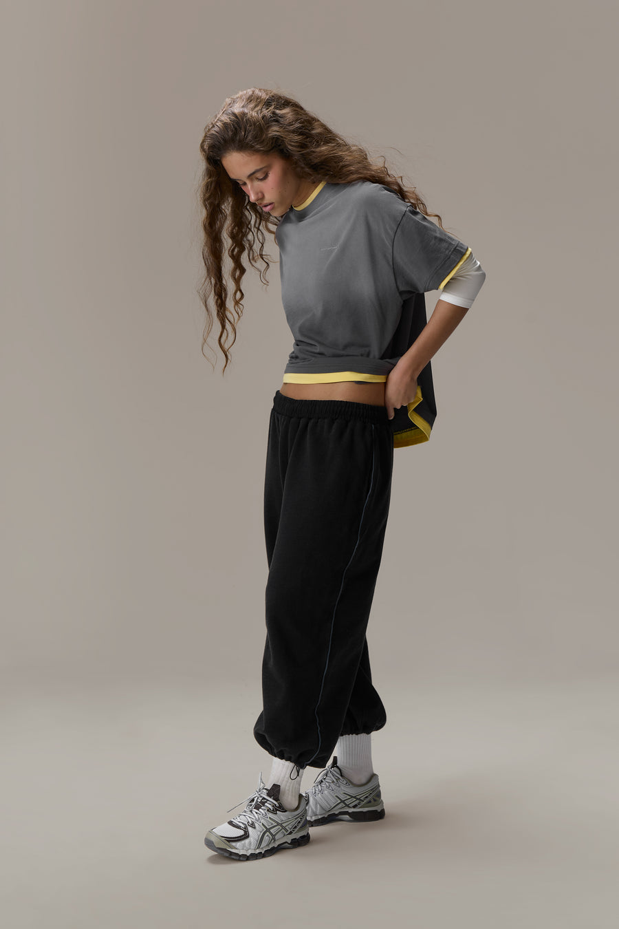 Alban Oversized Tee in Washed Charcoal
