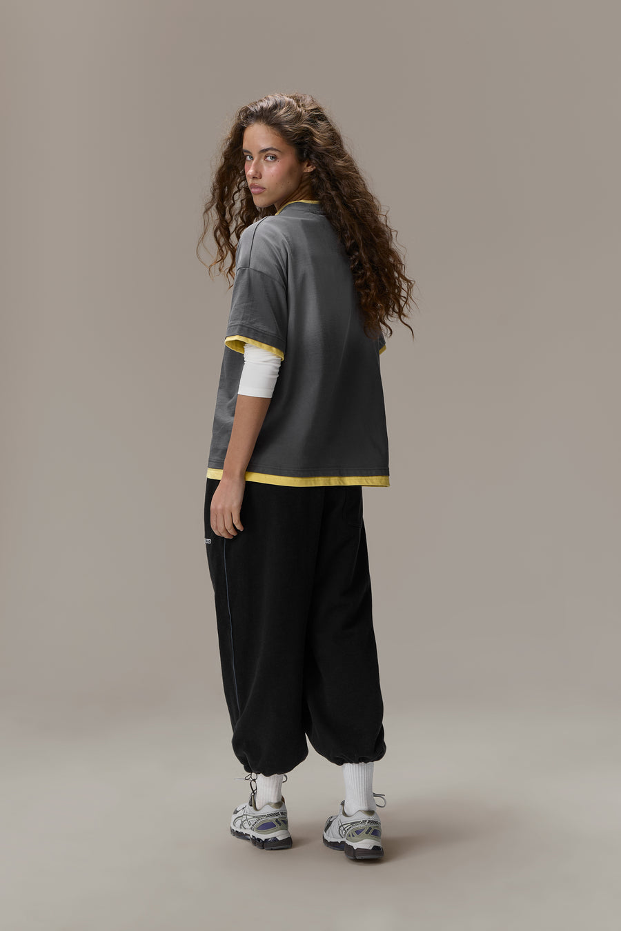 Alban Oversized Tee in Washed Charcoal