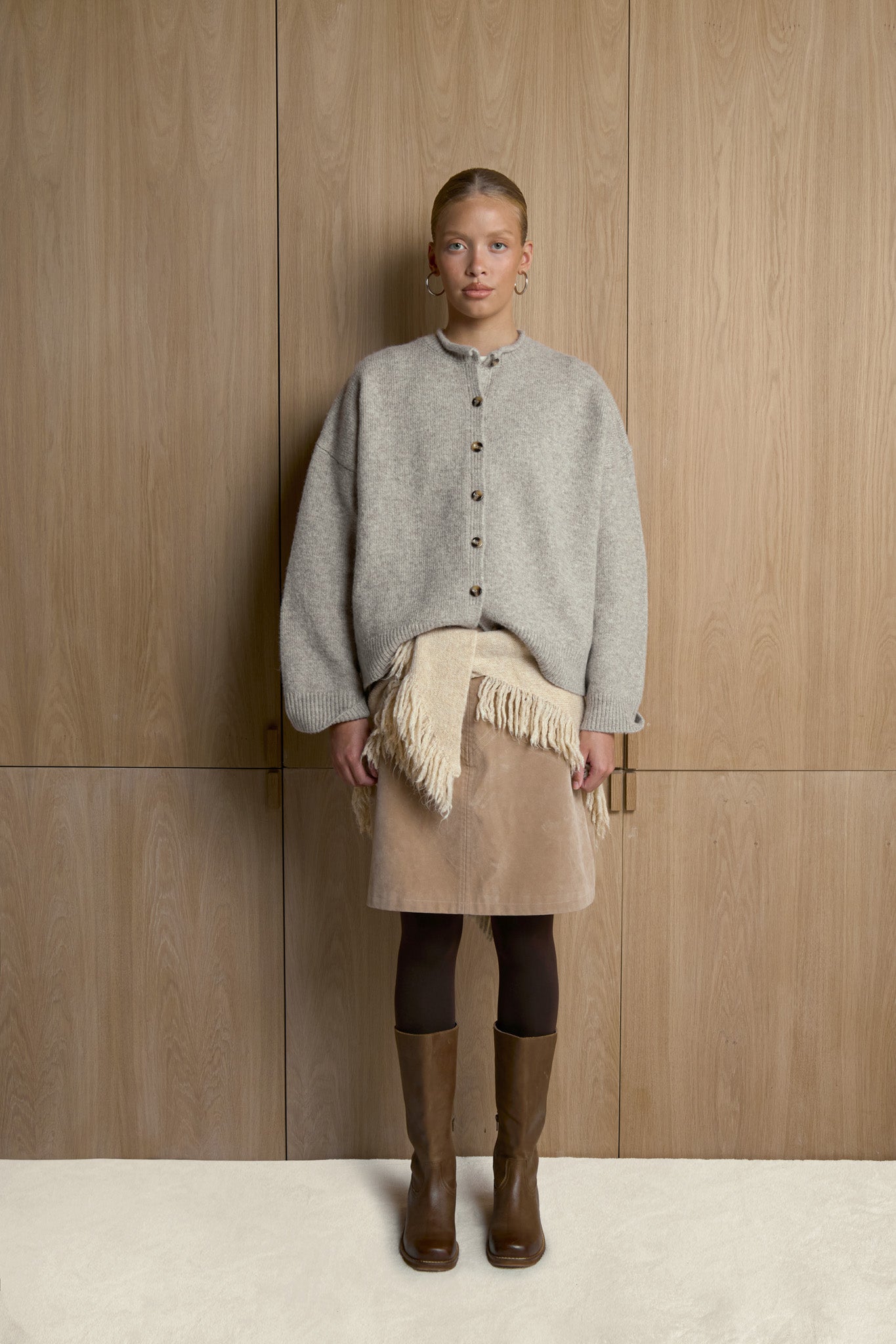 Jones Cardigan in Hazel Beige