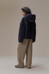 Winnipeg Faux Fur Hooded Jacket in Navy