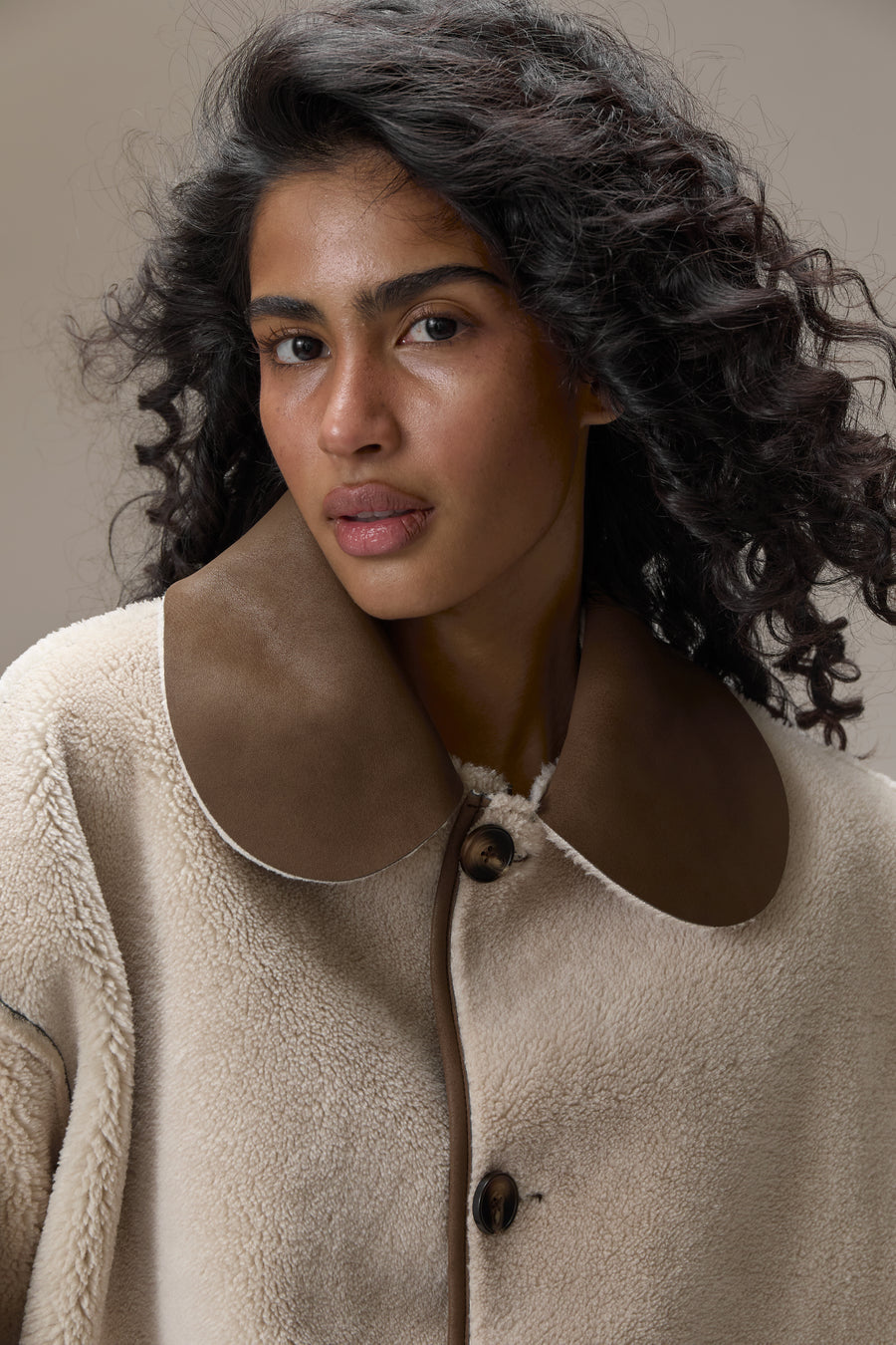 Tully Reversible Coat in Brown Bear