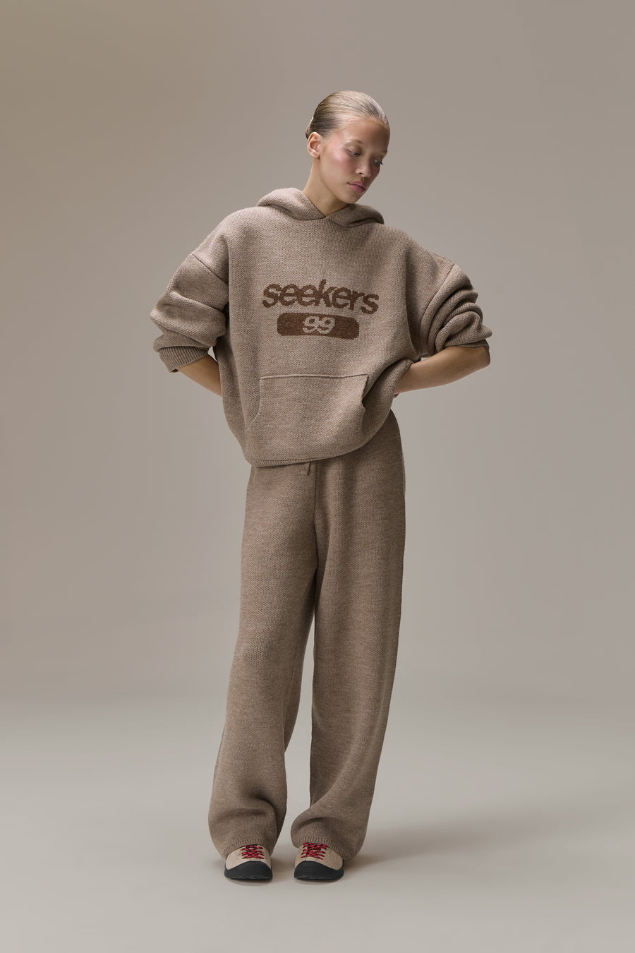 Seekers Knit Pants in Soft Brown
