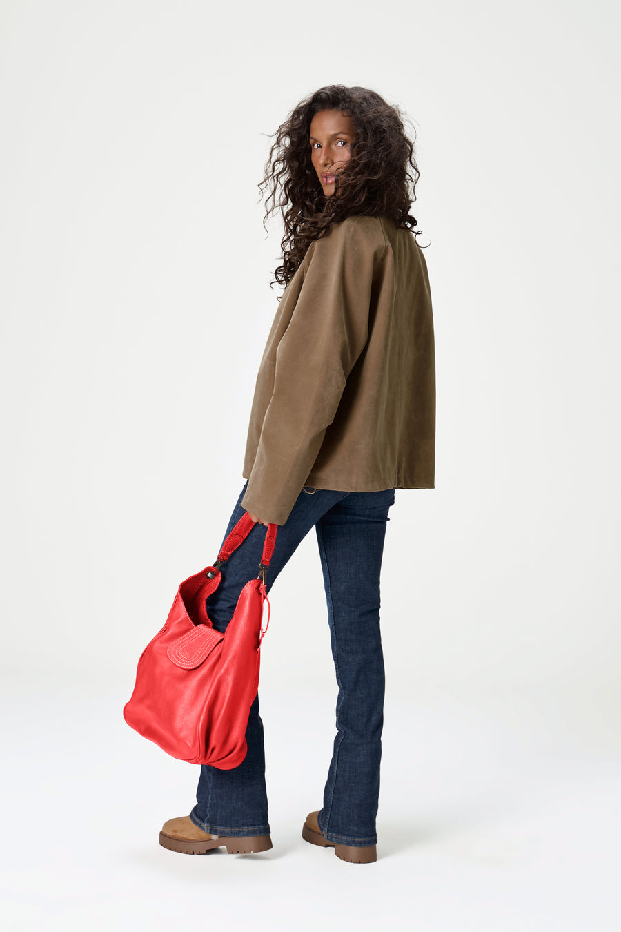 Lady Faux Suede Jacket