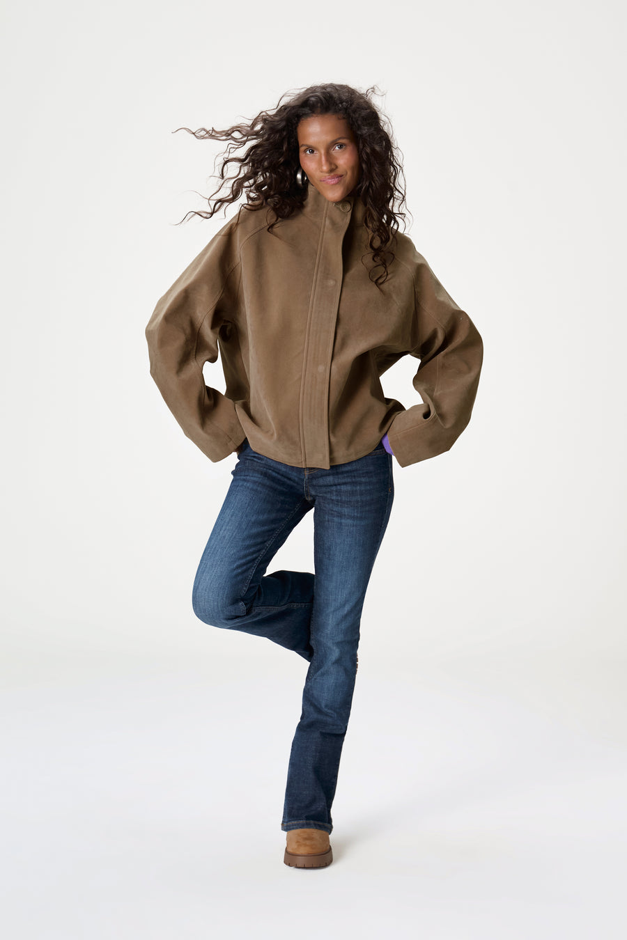 Lady Faux Suede Jacket