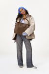 Tully Button Carryall Bag in Brown