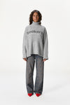 Misty Roll Neck Knit Jumper in Grey