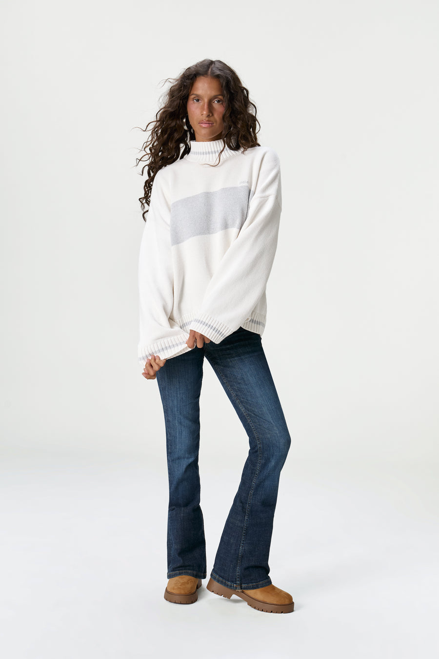 Bebe Roll Neck in Off White