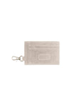 Martha Faux Suede Cardholder in Beige