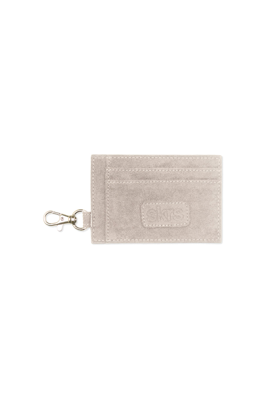 Martha Faux Suede Cardholder in Beige