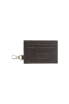 Martha Faux Suede Cardholder in Dark Grey