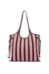 Augustine Stripe Tote in Pink