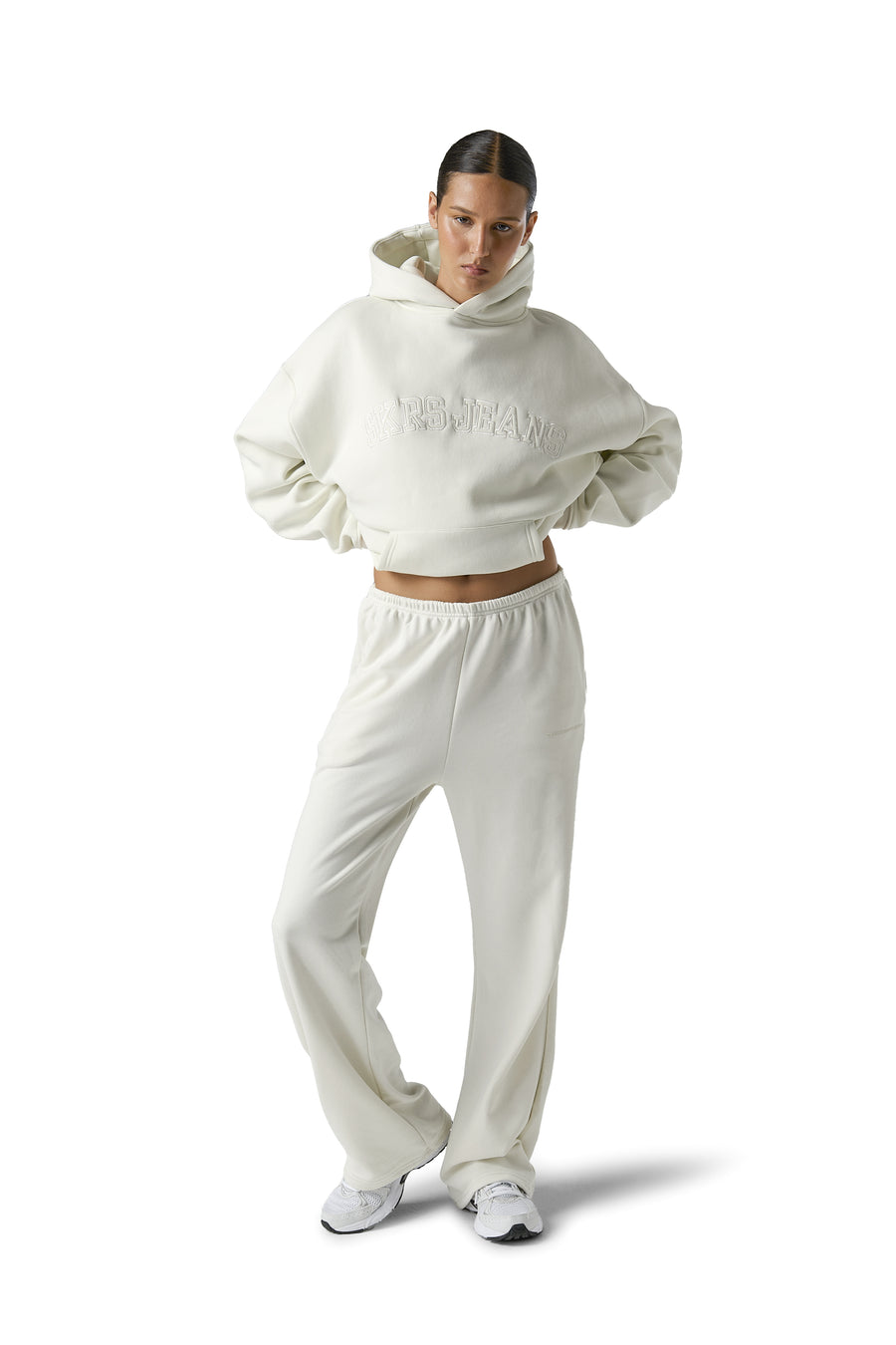 Series Wide Leg Sweatpants in Cream